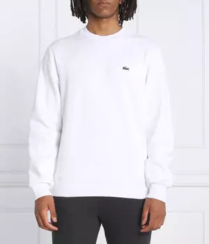 Свитшот мужской Lacoste классического кроя, белый