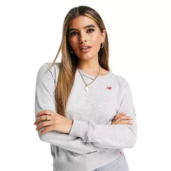 Свитшот New Balance Small Logo, серый меланж