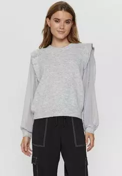 Свитшот Nmph НУМИЛА, цвет light grey mel
