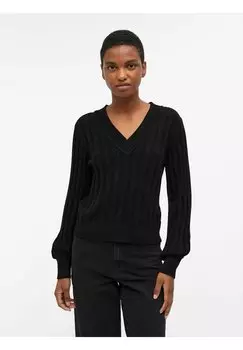Свитшот Object OBJALICE V NECK, черный