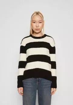 Свитшот ONLY ONLSCARLETT STRIPE, цвет black/cloud dancer