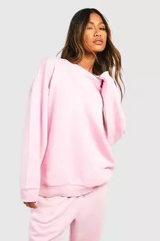 Свитшот оверсайз из переработки Boohoo, розовый