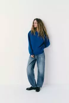 Свитшот оверсайз ZARA, синий