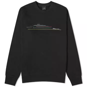Свитшот Paul Smith Embroidered Stripe, черный