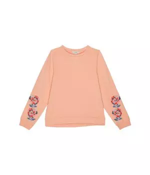 Свитшот PEEK, Rose Embroidered Sleeve Sweatshirt