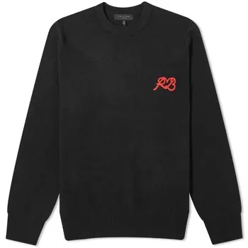 Свитшот Rag & Bone RB Crew, черный