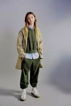 Свитшот с фейдэд-джоггингом ZARA, хаки