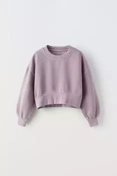 Свитшот с фейдэд-джоггингом ZARA, лиловый