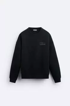 Свитшот с принтом ZARA, черный