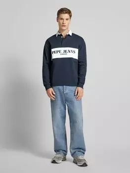 Свитшот с воротником-поло, модель «Джои» Pepe Jeans
