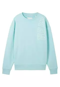 Свитшот TOM TAILOR, цвет pastel turquoise