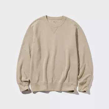 Свитшот Uniqlo плюшевый, бежевый