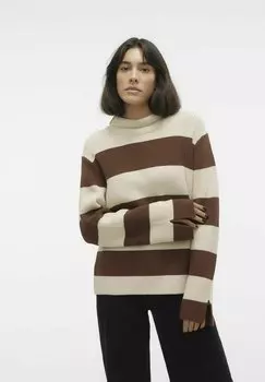 Свитшот Vero Moda HARRIET HIGH NECK, цвет potting soil