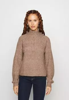 Свитшот Vero Moda МОЛНИЯ ВММИЛИ, цвет brown lentil melange