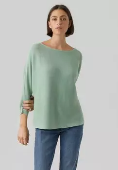 Свитшот Vero Moda NORA 3/4 BOATNECK NOOS, цвет silt green