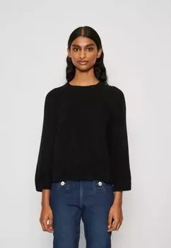 Свитшот Vero Moda Petite VMELLYLEFILE РУКАВ 3/4 С ВЫРЕЗОМ, черный