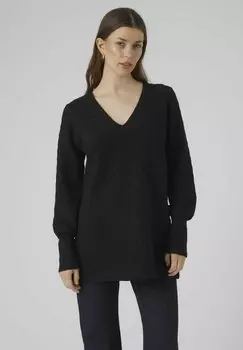 Свитшот Vero Moda V-NEK, черный