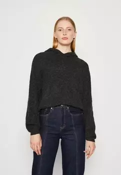 Свитшот Vero Moda VMDOFFY HOODIE, цвет black/melange