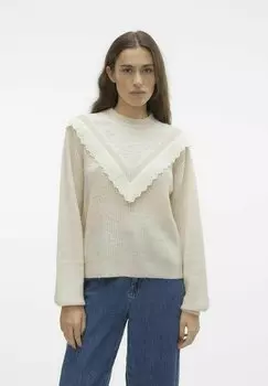 Свитшот Vero Moda VMISA BRODERIE LS O-NECK EXC, цвет birch