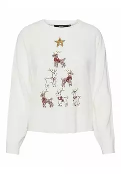 Свитшот Vero Moda VMORNAMENTS/PYRAMIDE BOX XMAS, цвет birch
