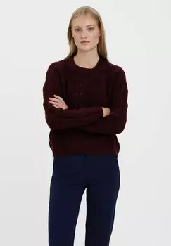 Свитшот Vero Moda VMSTINNA STRUCTURE, цвет winetasting