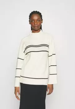 Свитшот VILA Petite VIRIL HIGH NECK, береза/черный