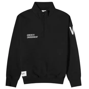 Свитшот Wtaps 05 Quarter Zip, черный