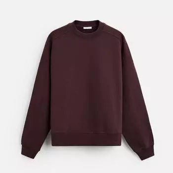 Свитшот Zara Boxy Fit, темно-баклажановый