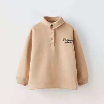 Свитшот Zara Embroidered, бежевый