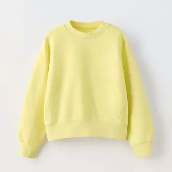 Свитшот Zara Faded-effect, желтый
