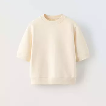 Свитшот Zara Short Sleeve, экрю