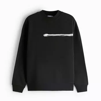 Свитшот Zara Slogan Print, черный