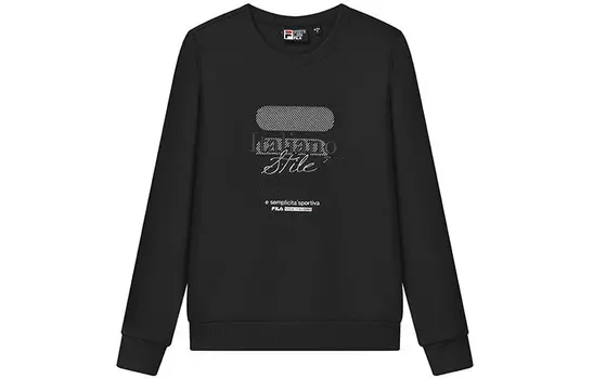Свитшот женский, цвет черный как смоль Fila