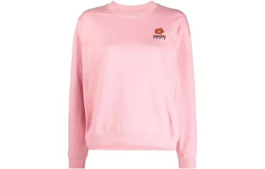 Свитшот женский Kenzo с вышивкой, розовый