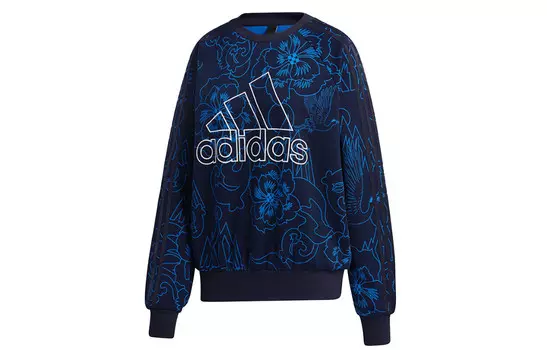 Свитшот женский синий Adidas