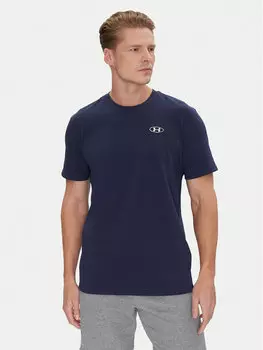 Свободная футболка Ua Hw Lc Patch Ss 1382902 Under Armour, синий