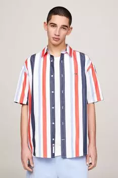 Свободная полосатая рубашка Tommy Jeans, белый
