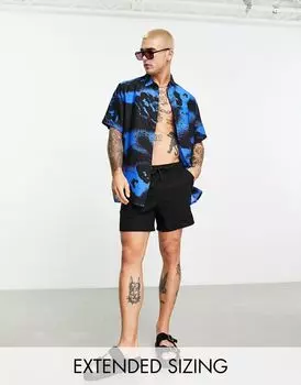 Свободная рубашка синего цветочного принта ASOS DESIGN