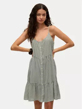Свободного кроя летнее платье Bumpy 10325283 Vero Moda, зеленый