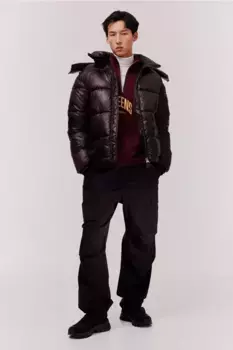 Свободные брюки-карго H&M, фиолетовый