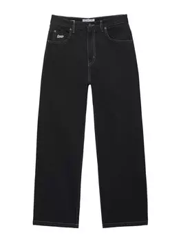 Свободные джинсы Pull&Bear, черный деним