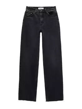 Свободные джинсы Pull&Bear, черный деним