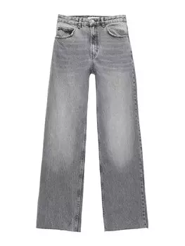 Свободные джинсы Pull&Bear, серый деним