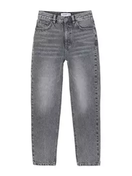 Свободные джинсы Pull&Bear, серый деним