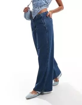 Свободные джинсы XL со средней посадкой темно-синего цвета Levi's