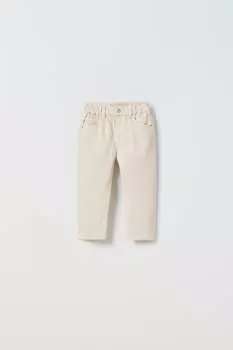 Свободные джинсы Zara, экрю