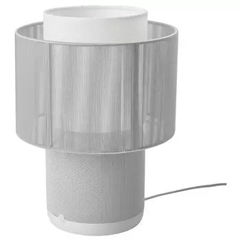 SYMFONISK Спикер-светильник с WiFi, холст, белый IKEA