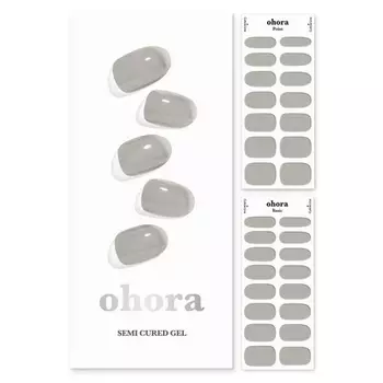 [T] Полуотвержденные гелевые полоски для ногтей ohora N с оттенком серого цвета — работают с любыми лампами для ногтей салонного качества, долговечны, легко наносятся и удаляются — в комплект входят 2 подготовительные подушечки, пилочка для ногт...