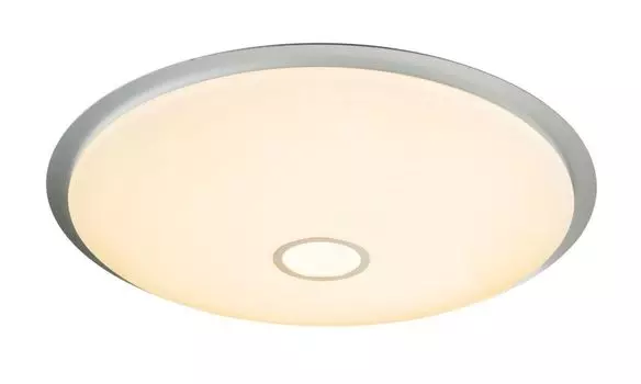 [T] Потолочный светильник Globo Lighting белый металл, хромированный, белый акрил с блестками, прозрачный пластик, регулировка яркости, несколько уровней с помощью настенного выключателя, фиксация цветов, функция памяти, ночник, таймер, пульт дистанционн