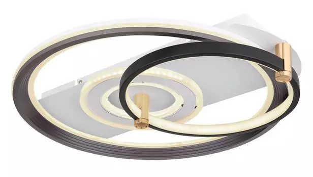 [T] Потолочный светильник Globo Lighting металл белый матовый, акрил опал, черный матовый металл, серый металл, регулировка яркости, несколько уровней с помощью настенного выключателя, фиксация цвета, функция памяти, ночник, пульт дистанционного управлен